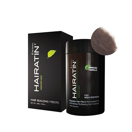 HAIRATIN Building Fibers for Thinning Hair, Medium Brown,