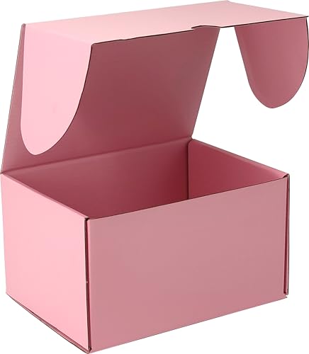 Lmuze Pink Shipping Boxes for Small Business Pack of 15-12x9x6 inches Cardboard Corrugated Mailer Boxes for Shipping Packaging Craft Gifts Giving Products