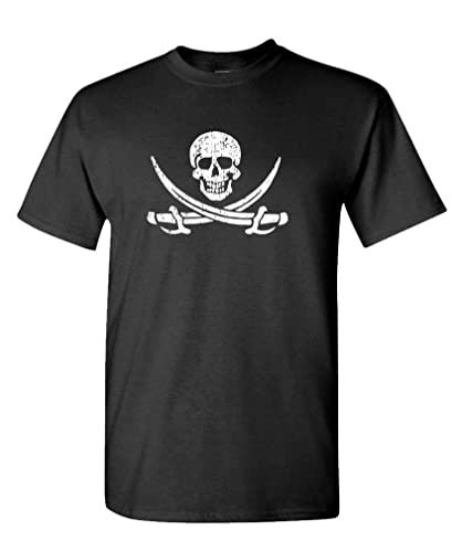 Calico Jack - Pirate Skull Flag Treasure Tee Shirt T-Shirt, XL, Black Calico Jack - Pirate Skull Flag Treasure Tee Shirt T-Shirt, XL, Black