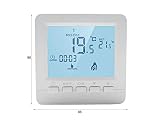 Pantalla LCD con botones de carcasa, color blanco, alimentado con 2 pilas AA (no incluidas).