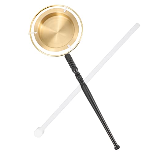 VINTORKY 1セット仏教用楽器 銅製引磬 直柄マレット付き 寺院や自宅での法