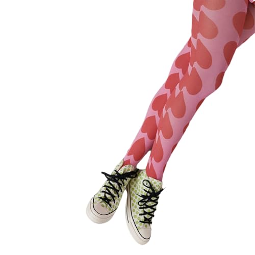 Image of NUFIWI Women Sexy Sheer Patterned Tights Leggings Pantyhose Stockings Colorful Y2k Funky Tights Vintage 90s Streetwear