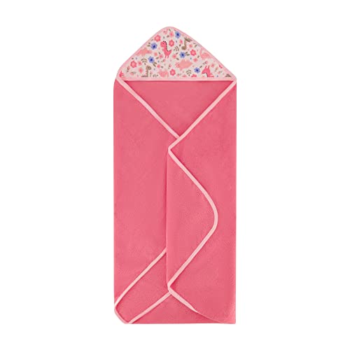 image for Cudlie Buttons & Stitches Baby Girl 3 Pack Rolled/Carded Hooded Towels