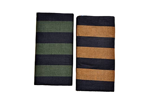Image of RETRO 100% Pure Cotton Striped Design Lungi For Men (2.00 Meters - 2.25 Meters - 2.50 Meters) Stitched Unstitched Available