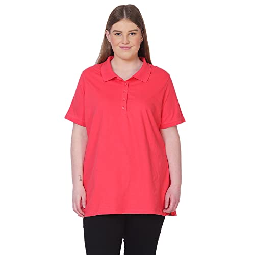 Womens red polo shirt plus size Clearance