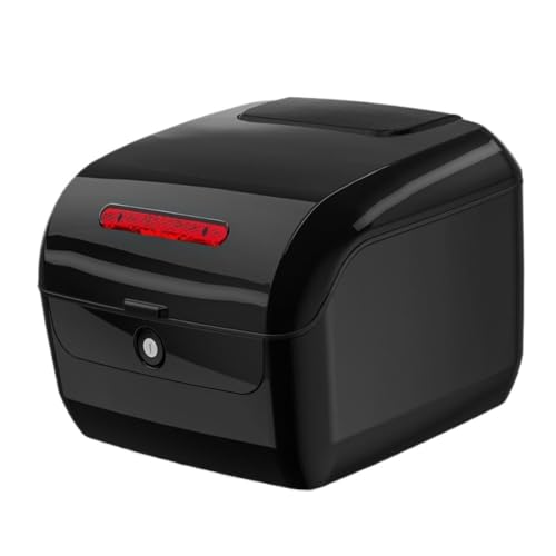 OGXN 小型トップボックス ヘルメット 荷物収納 ソフトバックレスト付き 取り付けパーツ付き 取り外し可能 大容量 軽便 フルフェイスヘルメット 電動車両トランク リアシェルフ 33*33*24cm バイク用 (光沢のある黒)