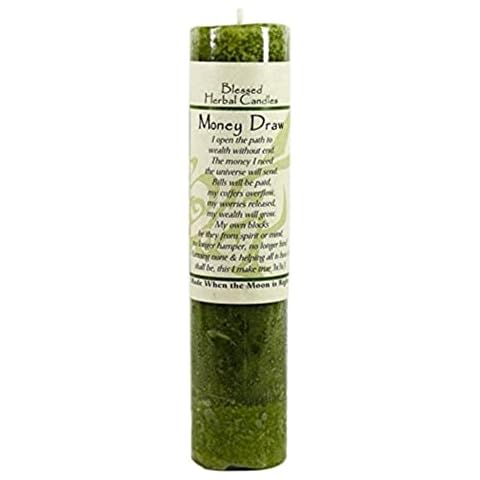 Blessed Herbal Candle - Money Draw Cover