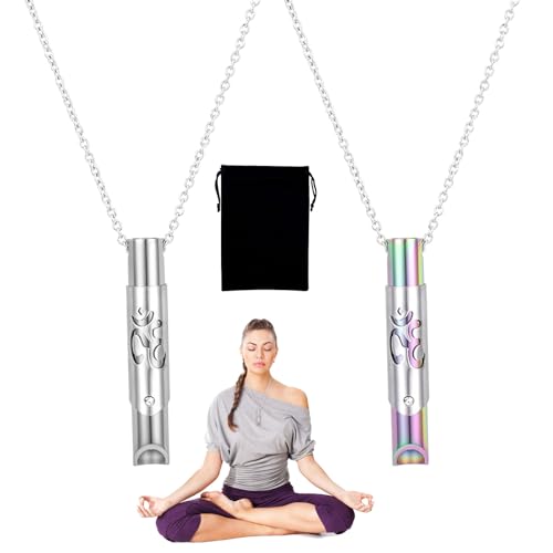 Breathing Necklace, 2Pcs Anxiety Necklace, Vape Necklace, Breathlace Breathing Necklace, Breathlace, Vaping Necklace, Breathlink, Anti Anxiety Breathing Necklace, Mindful Breathing