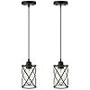 Glass pendant lights kitchen island 2 pack black mini pendant light with clear glass farmhouse industrial cage hanging lighting for kitchen sink dining room bathroom ch9176 1 2pk  urban country home decor