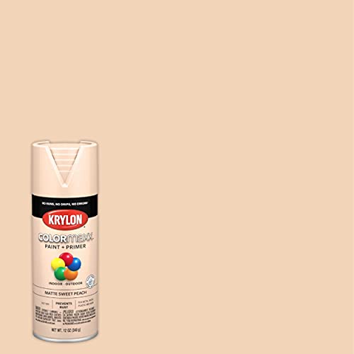 Image of Krylon K05603007 COLORmaxx Spray Paint and Primer for Indoor /Outdoor Use, Matte Sweet Peach