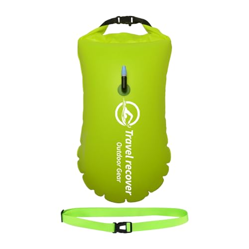 Swim Buoy - Equipo de Entrenamiento Deportes Agua | Flotador de Seguridad Inflable, Ayuda Visible Natación, Bolsa Con Correa Ajustable De La Cintura Ajustable, Dispositivo De Entrenamiento De Natación