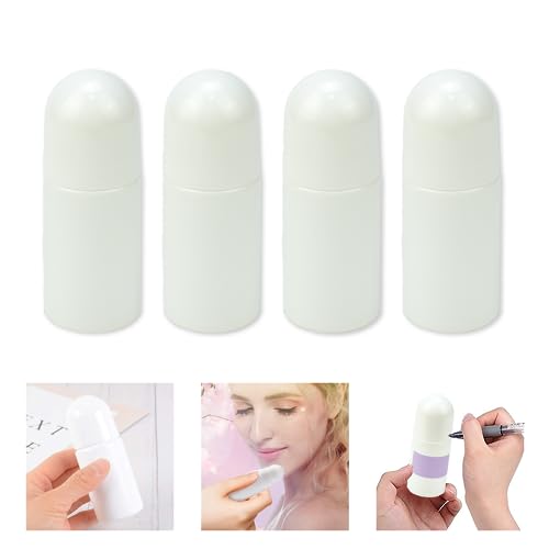 DTYGUIXE 4 Stück Roll-on Flasche Leer 50ml Nachfüllbare Roller Flaschen für Parfüm, ätherische Öle, Hautpflegeprodukte