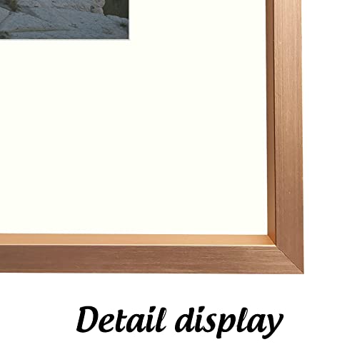 Space Art Deco, 11X14 Picture Frame Set Of 3, Display Pictures 8X10 With Mat Or 11X14 Without Mat, Wall Mounting Gallery Photo Frames, Rose Gold #TOP2