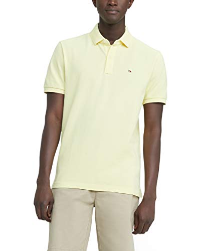 Polo Tommy Hilfiger para Hombre de Algodón Piqué con Mangas Cortas Talla XL Color Amarillo