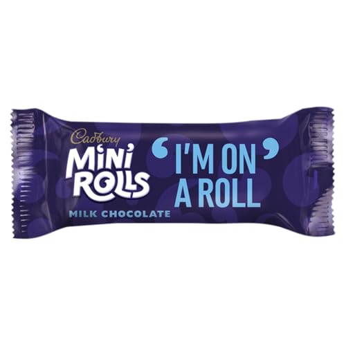 Cadbury Mini Rolls, Milk Chocolate Sponge Cakes With Vanilla Cream Centre, 5 Individually Wrapped Treats – Perfect For Snacking On-the-Go (Pack of 1)