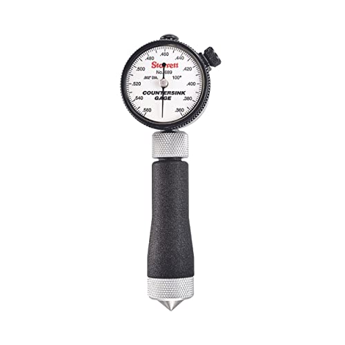 Starrett Inch Reading Dial Indicator Countersink Gage - for 100 Degree Countersinks - .360-.560