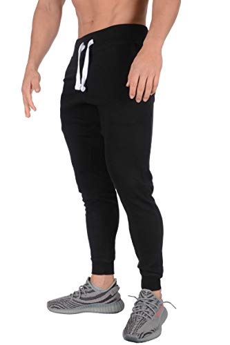 YoungLA Tapered Sweatpants Joggers Men Gym Training Workout 206 Bk XL Black