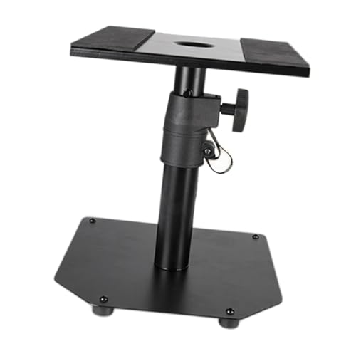 Hellery スタジオモニタースタンド 高さ調節可能 スピーカースタンド デスクスピーカー用スピーカーホルダー, Without C Clamp