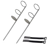 ideastore タープポール ロッドホルダー 固定金具 ポールホルダー テントポール 埋め込み式 ベース 2本セット