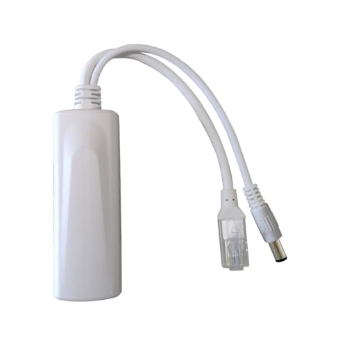 4-Pack Gigabit PoE Splitter Convertidor, Salida 12V DC, Compatible IEEE 802.3 af/at, 10/100/1000Mbps, Conector 5.5mm x 2.1mm, para Cámara IP, AP, Nodo WiFi, Teléfono IP y más, Blanco miniatura 3
