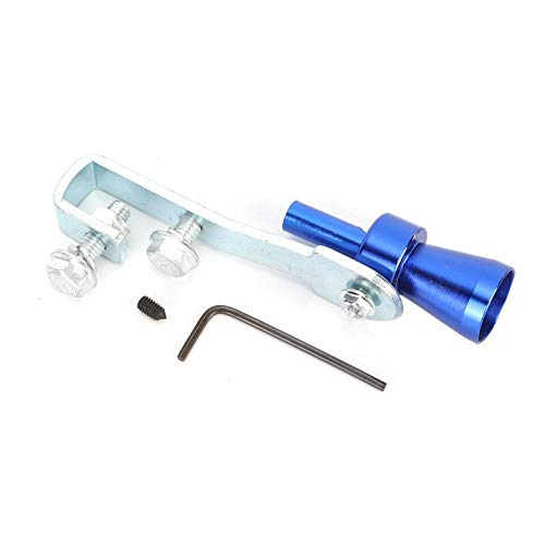Silbato de sonido de turbo para automóvil, Turbo Sonido Silbato Turbo Whistle aleación de aluminio Silenciador de garganta con silenciador de tubo de escape Silbato Azul (TC S)