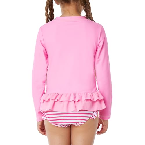 Image of HODOSPORTS Girls Rash Guard Shirts Swimsuit UPF 50+ Quick Dry Two Piece Long Sleeve Bathing Suits