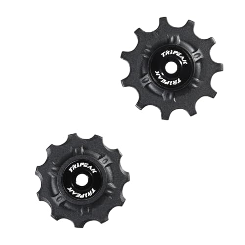 TRiPEAK 11T Ceramic Hybrid Bearing Jockey Wheel Pulley Set for Shimano / SRAM Road (10/11-Speed), 11/11T, Black