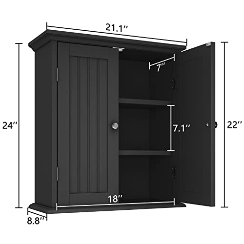 image for ChooChoo Bathroom Wall Cabinet, Over The Toilet Space Saver Storage Ca