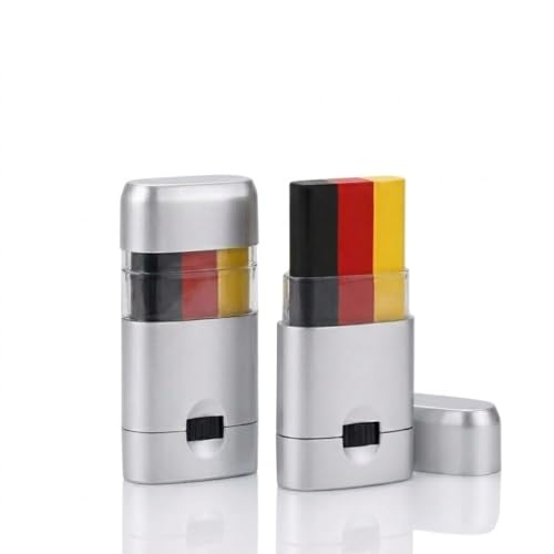 TSUOUKL 2x Crayons Maquillage Drapeau Allemagne, Noir-Rouge-Or pour Football Euro Monde 2026, Idéal Carnaval, Halloween, Marche des Fiertés & Festivals de Couleurs, Peinture Visage Facile