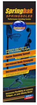 SPRINGBAK Athletic Shoe Insoles Run Faster and Jump Higher Guaranteed. Patented and Proven Technology.