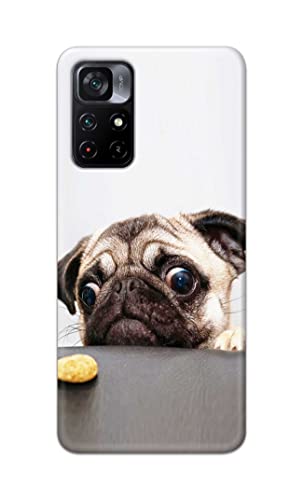Image of PRINTFIDAA� Printed Hard Back Cover Case for Mi Poco M4 Pro 5G Back Cover (Pug Dog) -2808