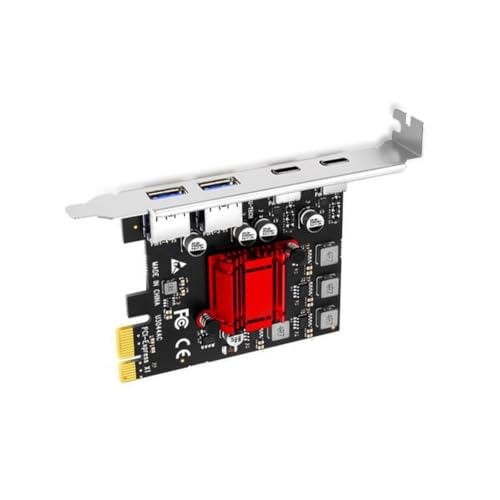 Adaptador de tarjeta de expansión PCIe con conectores USB 3.2 Gen1 4