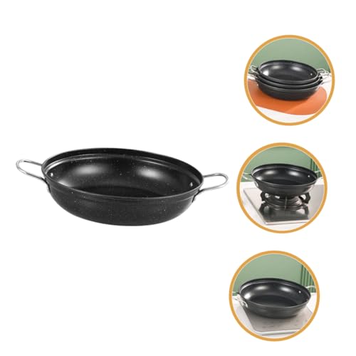 Wok de acero inoxidable SHOWERORO negro 9.45 in x 2.36 in miniatura 6