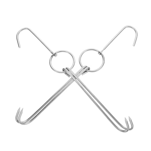 EXHUMKY 2pièces Crochets De Viande Acier Inoxydable De Crochets Pour Barbecue Fumage Et Séchage Des Viandes Accessoires Pratiques Pour Cuisine Et Grill