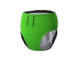 EEOST Youth Special Needs Reusable Swim Diapers Swimwear for Incontinence Cloth Diaper Covers Waterproof,Leakproof, Unisex (Lime Green, 10-12T)