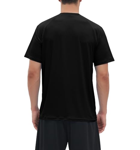 Riverruns Men's Swim Shirt Rash Guard Short Sleeve UPF 50+ UV Sun Protection Quick Dry Fishing Beach Water T-Shirt #10302