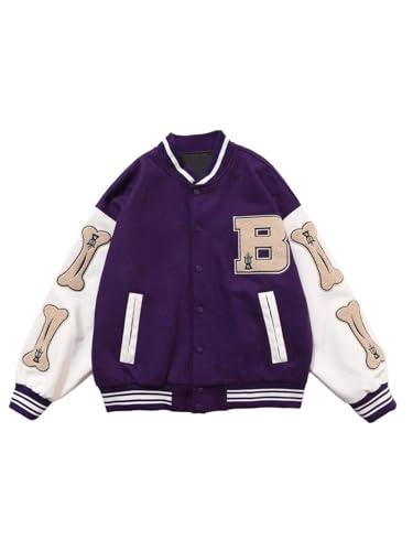 Image of Aelfric Eden Men's Varsity Jacket Harajuku Vintage Graphic Baseball Jacket Unisex Coats Streetwear