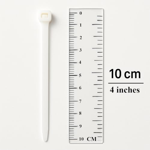 Image of Tidy Fox Self Locking Cable Ties | White | 4 inch x 2.5 mm (10 cm) | 500 nos