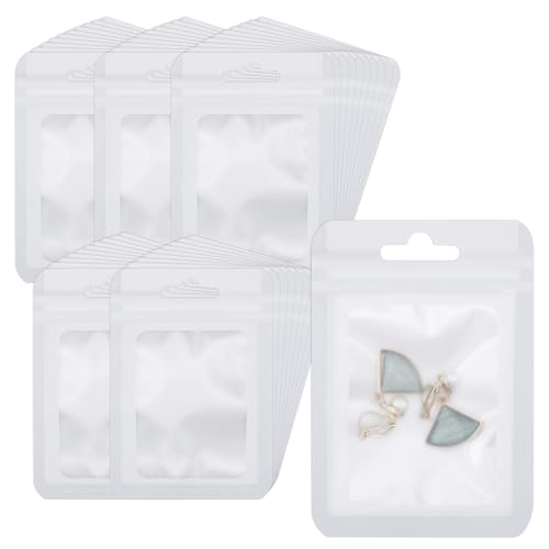 ジュエリー袋 Svaldo 小物入れ 白い 50枚セット 7*10cm ジッパー付き袋 チャック付きポリ袋 ジュエリー 包装用品 防水防湿 密封 ビニール 収納袋 変色防止 アクセサリー袋 ピアス 指輪 リング イヤリング 充電ケーブル収納 消しゴム文房具