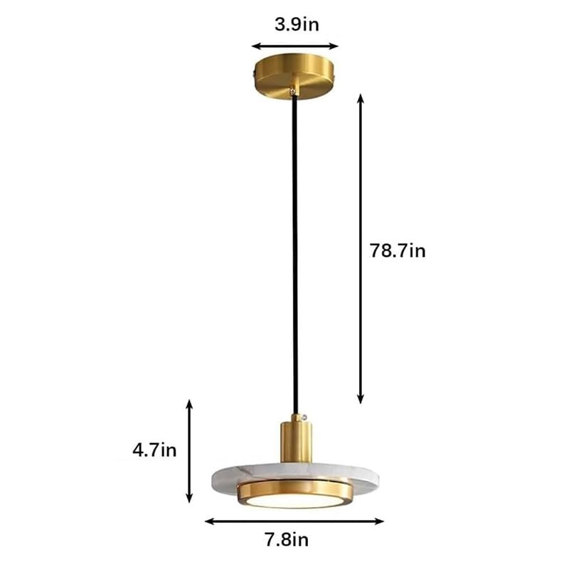 Lampe suspendue orbiculaire créative en marbre véritable style scandinave - 7