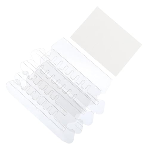 PATIKIL Etiquetas de Carpetas de Archivo de 3 Pulgadas, 100 Unidades de Pestañas de Carpetas de Archivo con Etiquetas de Inserción de Plástico Transparente para Carpeta Colgante
