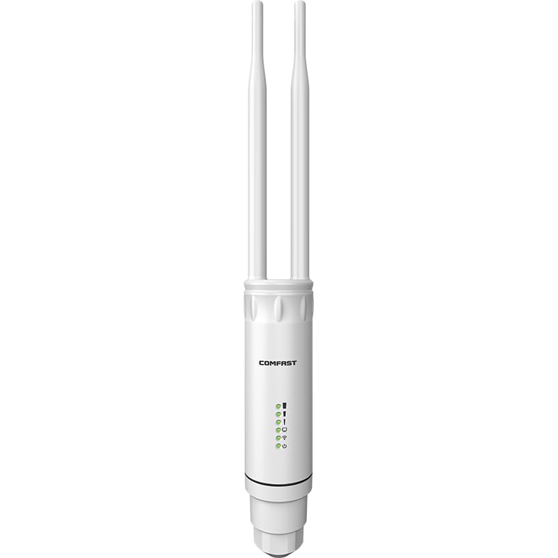 COMFAST Outdoor WLAN Access Point, Outdoor WLAN Repeater, WiFi7 Dualband 3600M, 3 abnehmbare Antennen, 360° Abdeckung, 3 Gigabit Ports-CF-EW87-26/4/16