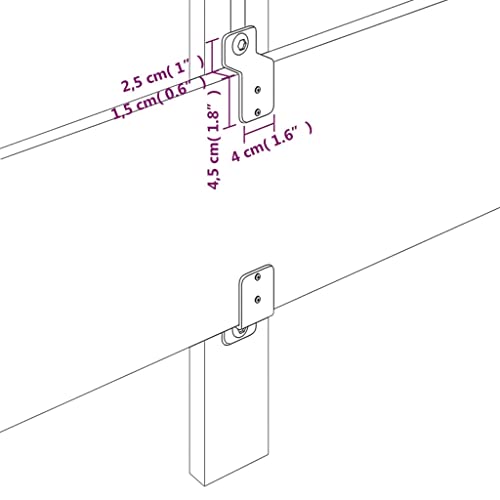 vidaXL Kopfteil, Bettkopfteil mit Holzbeinen, Höhenverstellbar Polsterkopfteil für Bett, Betthaupt Bettzubehör Schlafzimmer… – Ansicht 6