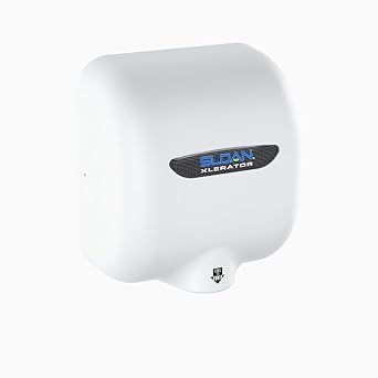 Sloan EHD-501 XLERATOR Sensor Wall-Mounted Hand Dryer, Matte White | 110/120V, 1500 Watts, 11.3A-12.2A, Hardwired, 8 second dry time, Infrared Optical Sensor, Vandal resistant cover 3366070