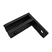 JISADER Railing Wall to Glass Clamp Bracket Multipurpose Accessories Easy to Install Matte Black Clip Holder for Stair Balustrade
