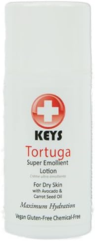 Tortuga Vegan, All Natural, Gluten Free, Chemical Free Super Emollient Therapeutic Maximum Hydration Face, Hand, Body Lotion, Fast Relief for Dry Skin with Concentrated Shea Butter, 3.4 ounces