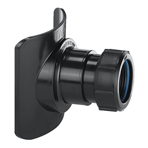 Image of Mcalpine Bossconn110-Bl Mechanical Soil Pipe Boss Connector, 1.25 Inch, Black