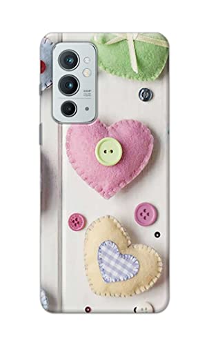 Image of PRINTFIDAA Heart Shape Hard Back Cover for OnePlus 9RT 5G Back Cover -(P6) KAT1010