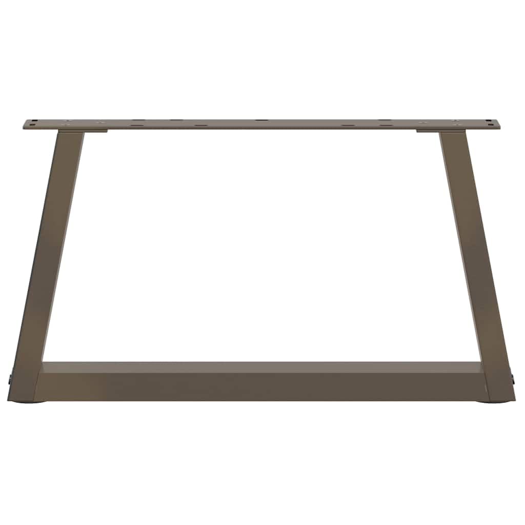 Set di 2 gambe per tavolo da caffè, a forma di V, 70 x (30-31,3 cm), struttura in acciaio, look industriale per tavolo da soggiorno