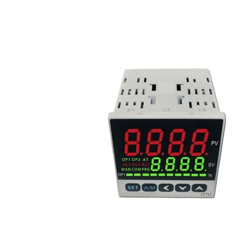 LDHJBNAC Temperature Controller 4-20mA Input LED Display PID Temperature Controller 72x72mm, SSR/Relay/4-20mA/0-10V Output(SSR Output 2Alarms)